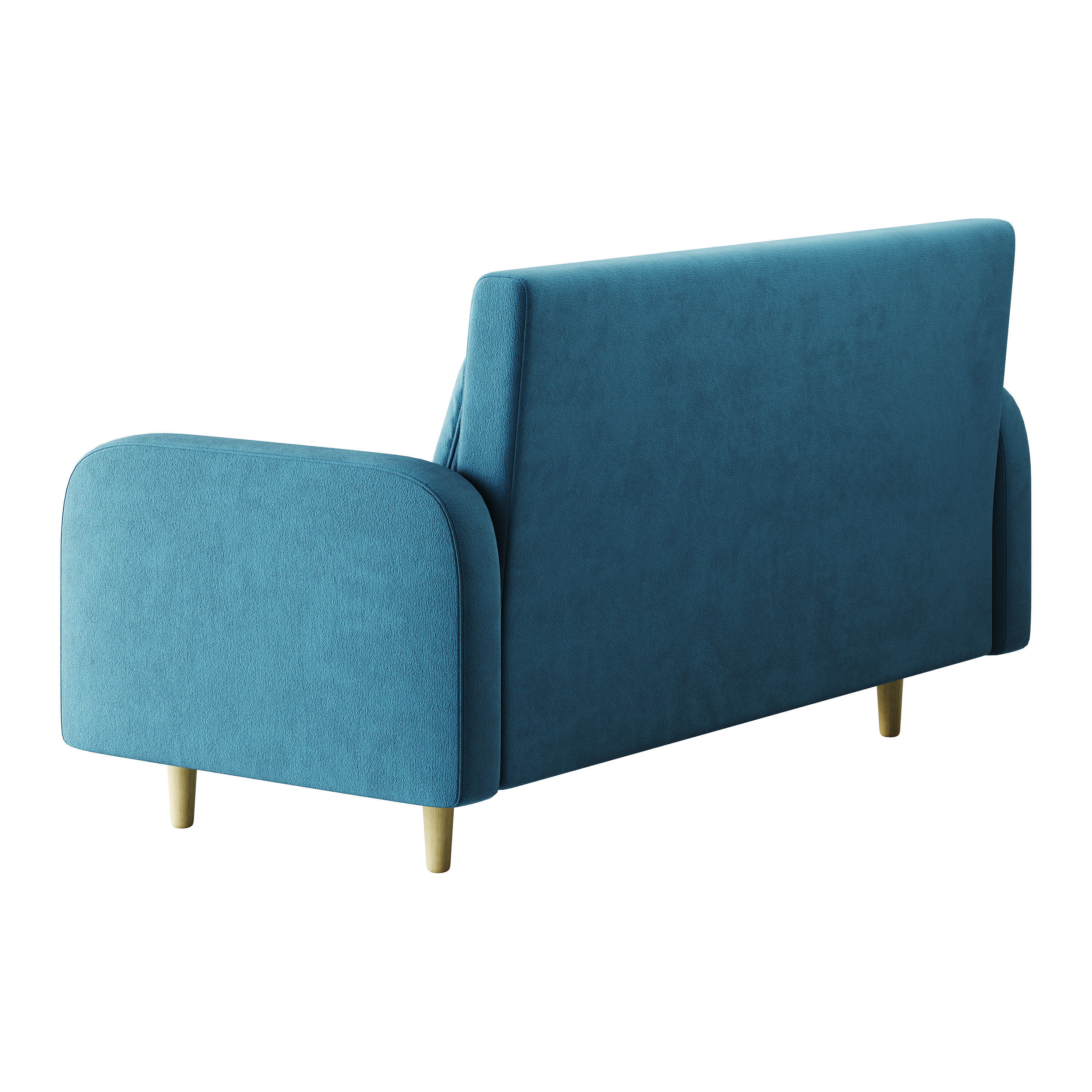 Contemporary Seats 2 Solid Color Sofa 3D model_6