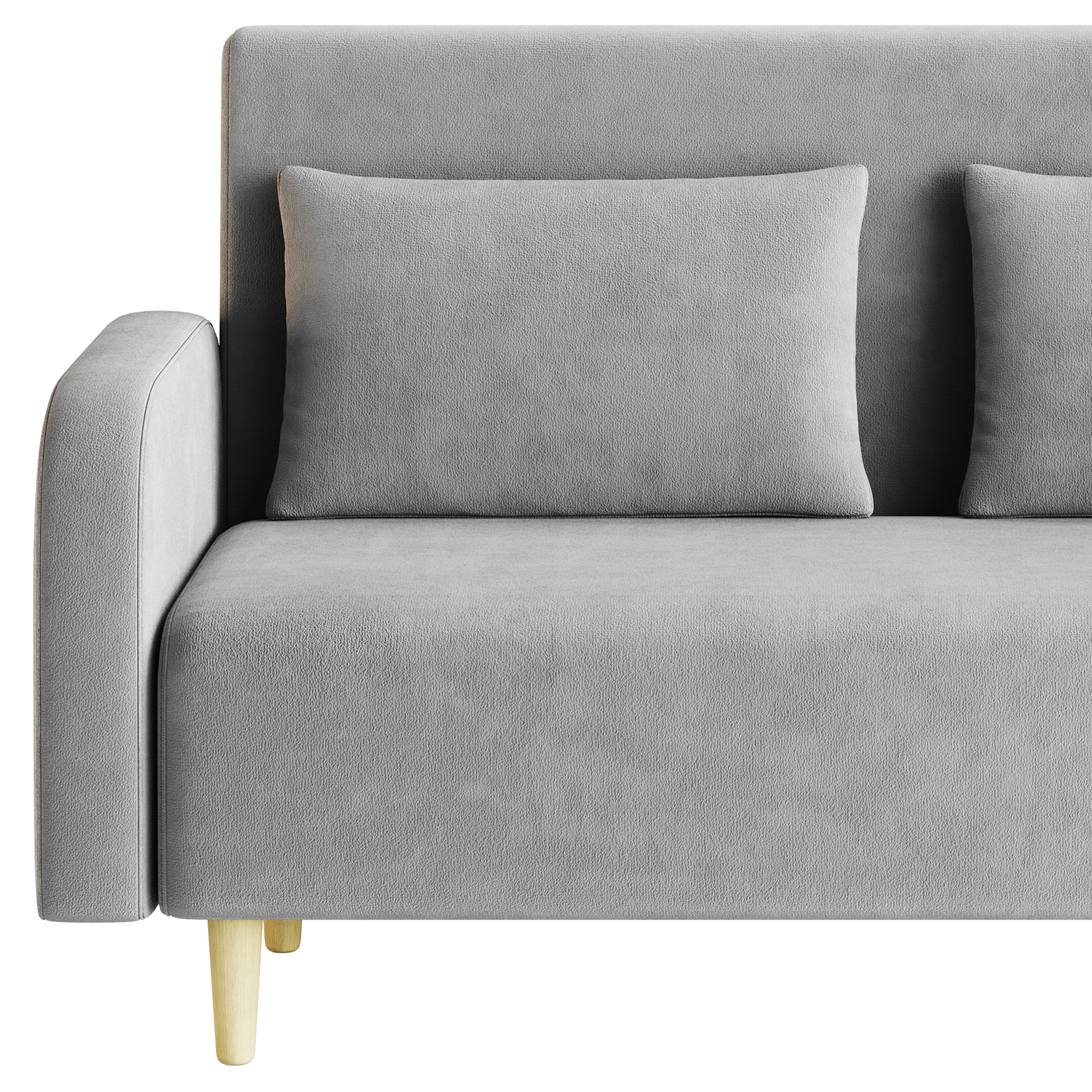 Contemporary Seats 2 Solid Color Sofa 3D model_9