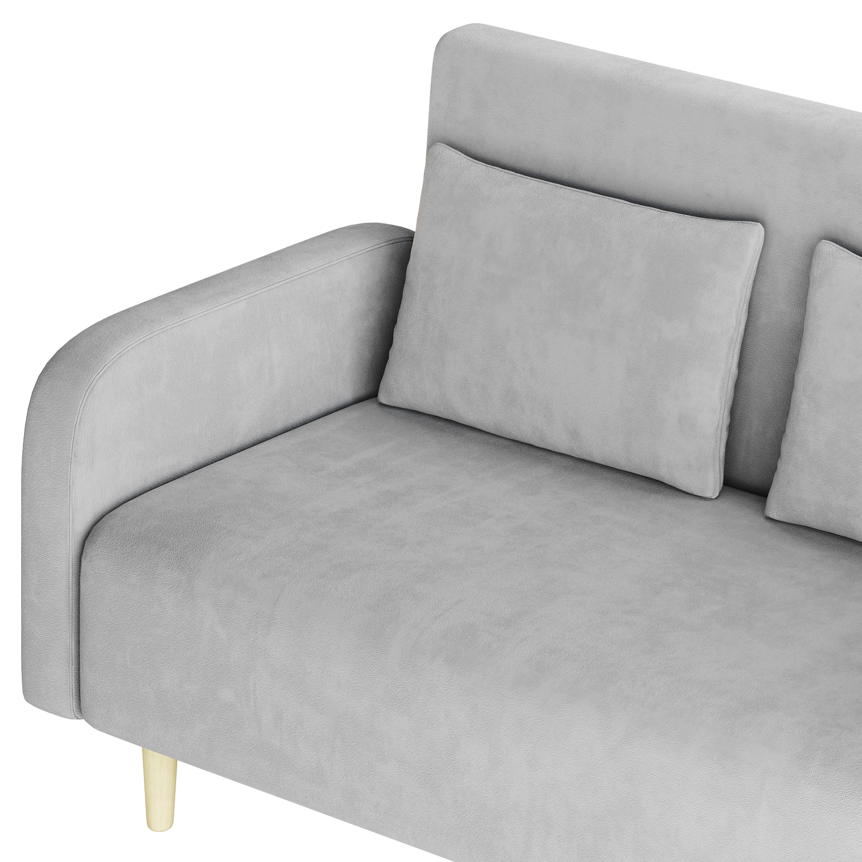 Contemporary Seats 2 Solid Color Sofa 3D model_11