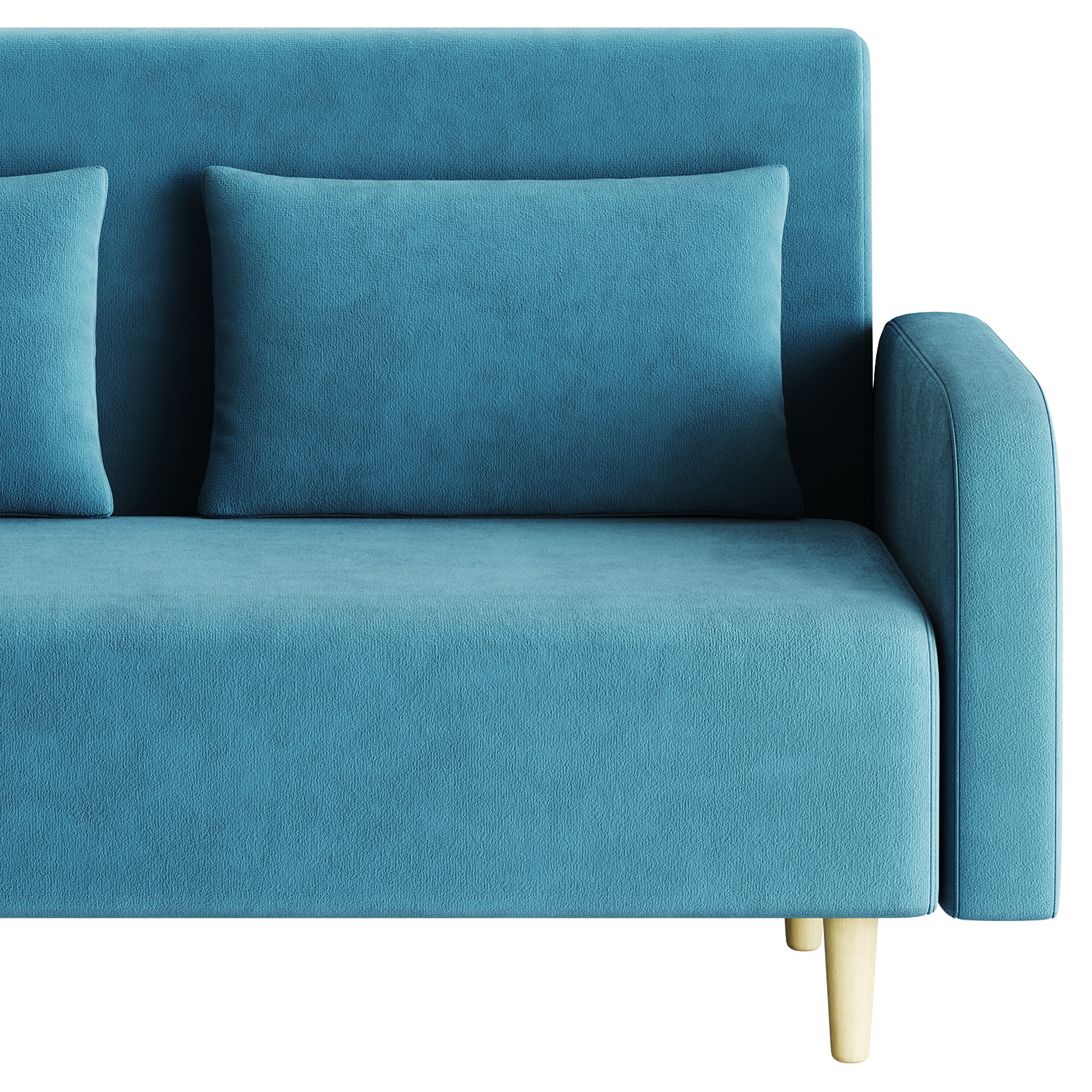 Contemporary Seats 2 Solid Color Sofa 3D model_12