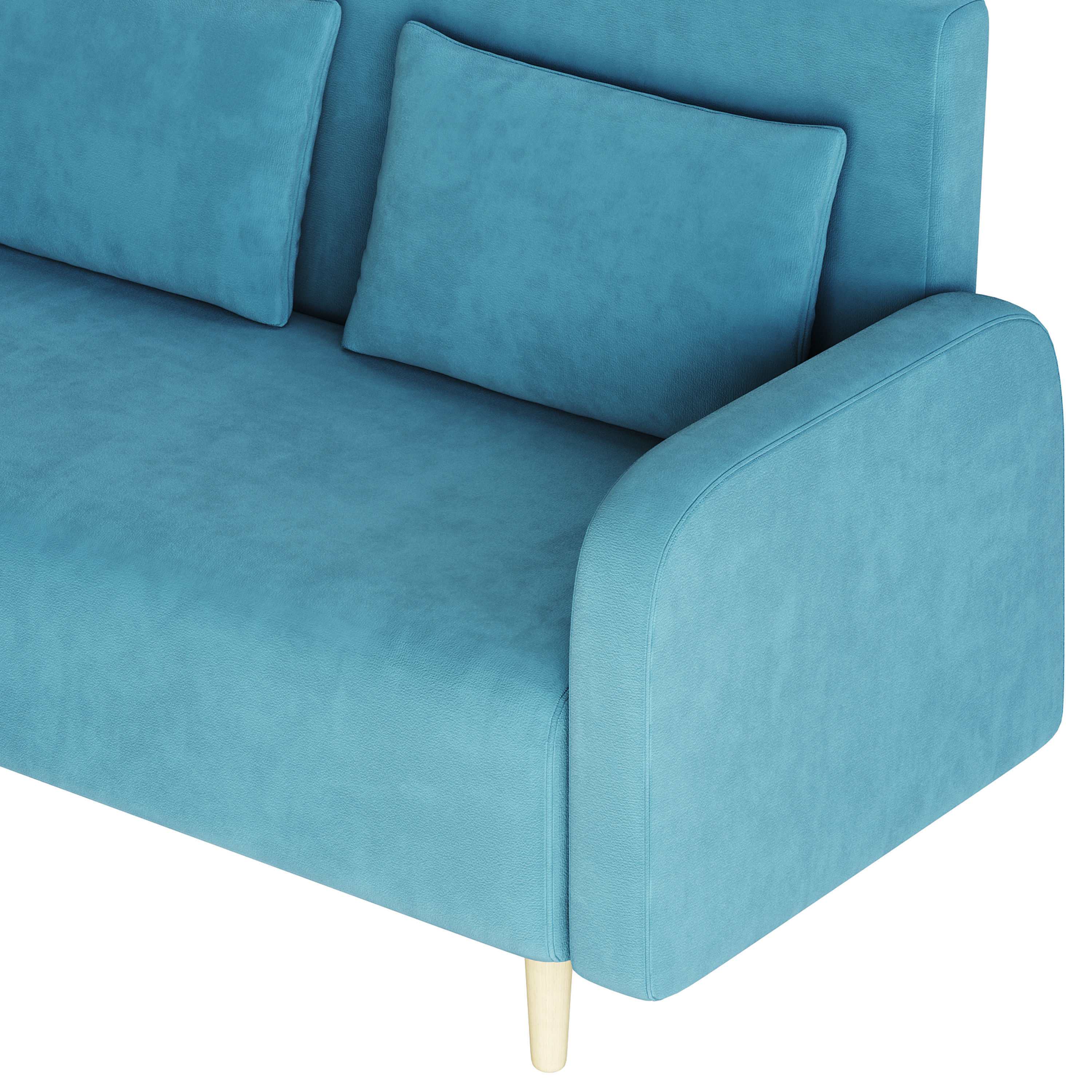Contemporary Seats 2 Solid Color Sofa 3D model_15