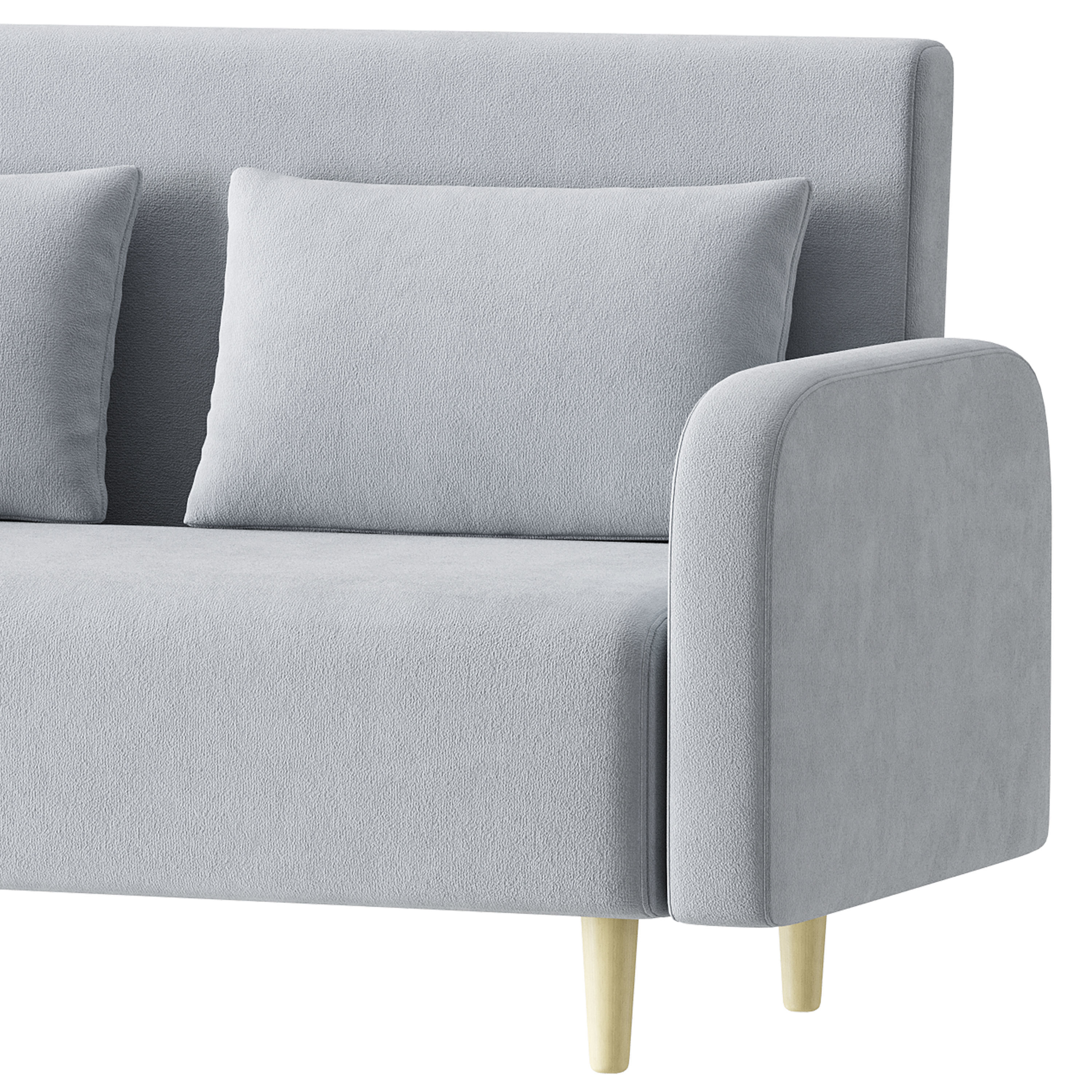 Contemporary Seats 2 Solid Color Sofa 3D model_14