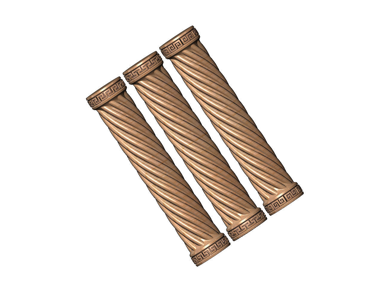 Spiral rope greek key model making miniature pillar columns 3D print model_13