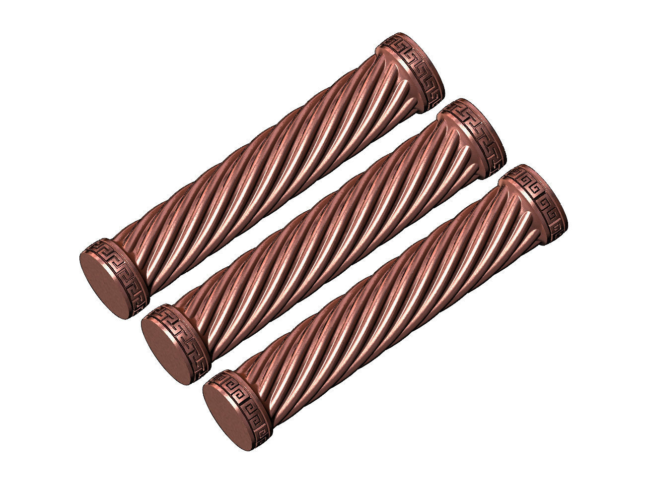 Spiral rope greek key model making miniature pillar columns 3D print model_10