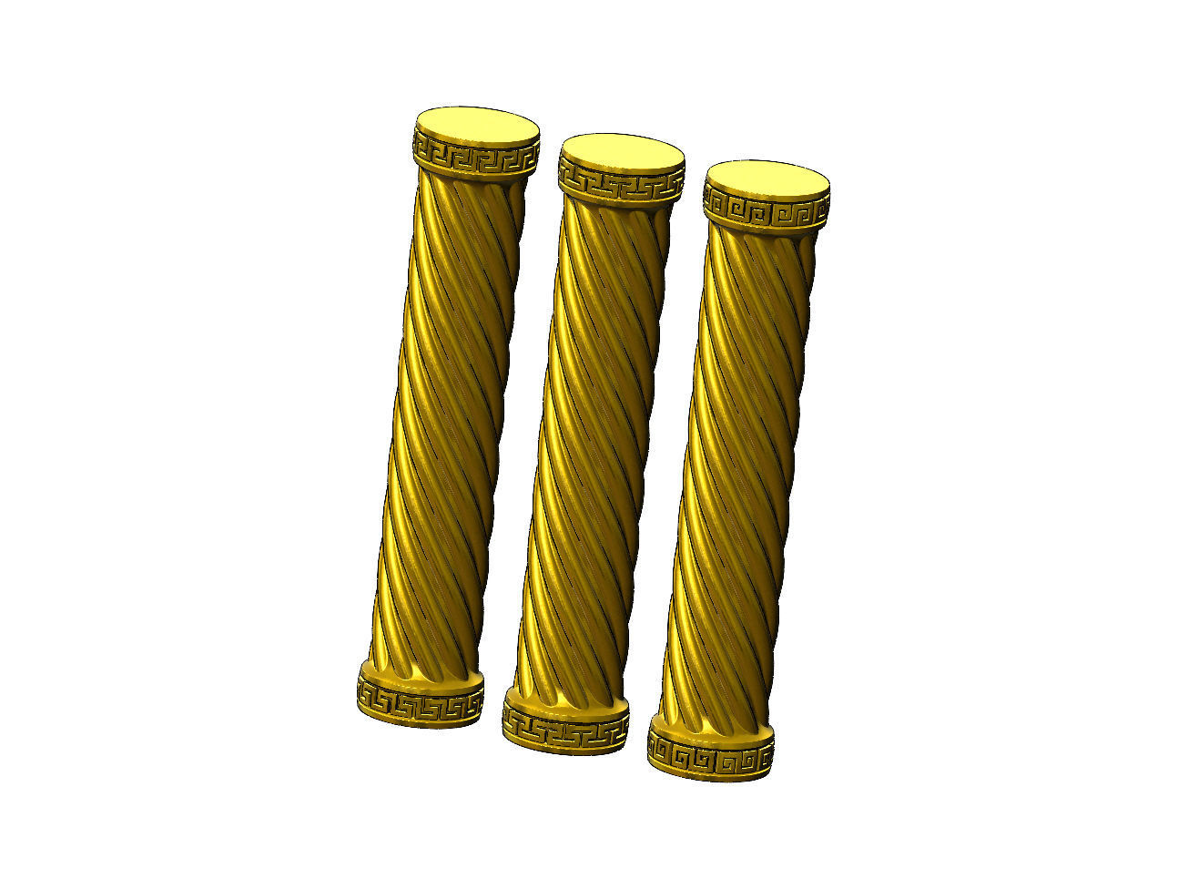 Spiral rope greek key model making miniature pillar columns 3D print model_9