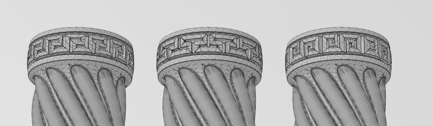 Spiral rope greek key model making miniature pillar columns 3D print model_18