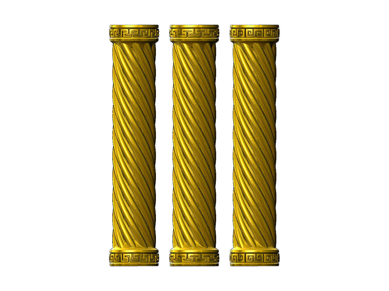 Spiral rope greek key model making miniature pillar columns 3D print model_8