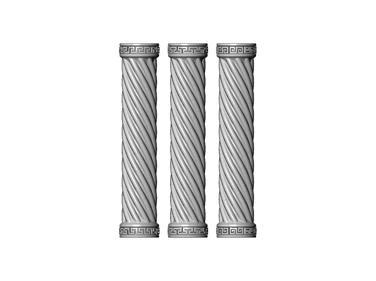 Spiral rope greek key model making miniature pillar columns 3D print model_12