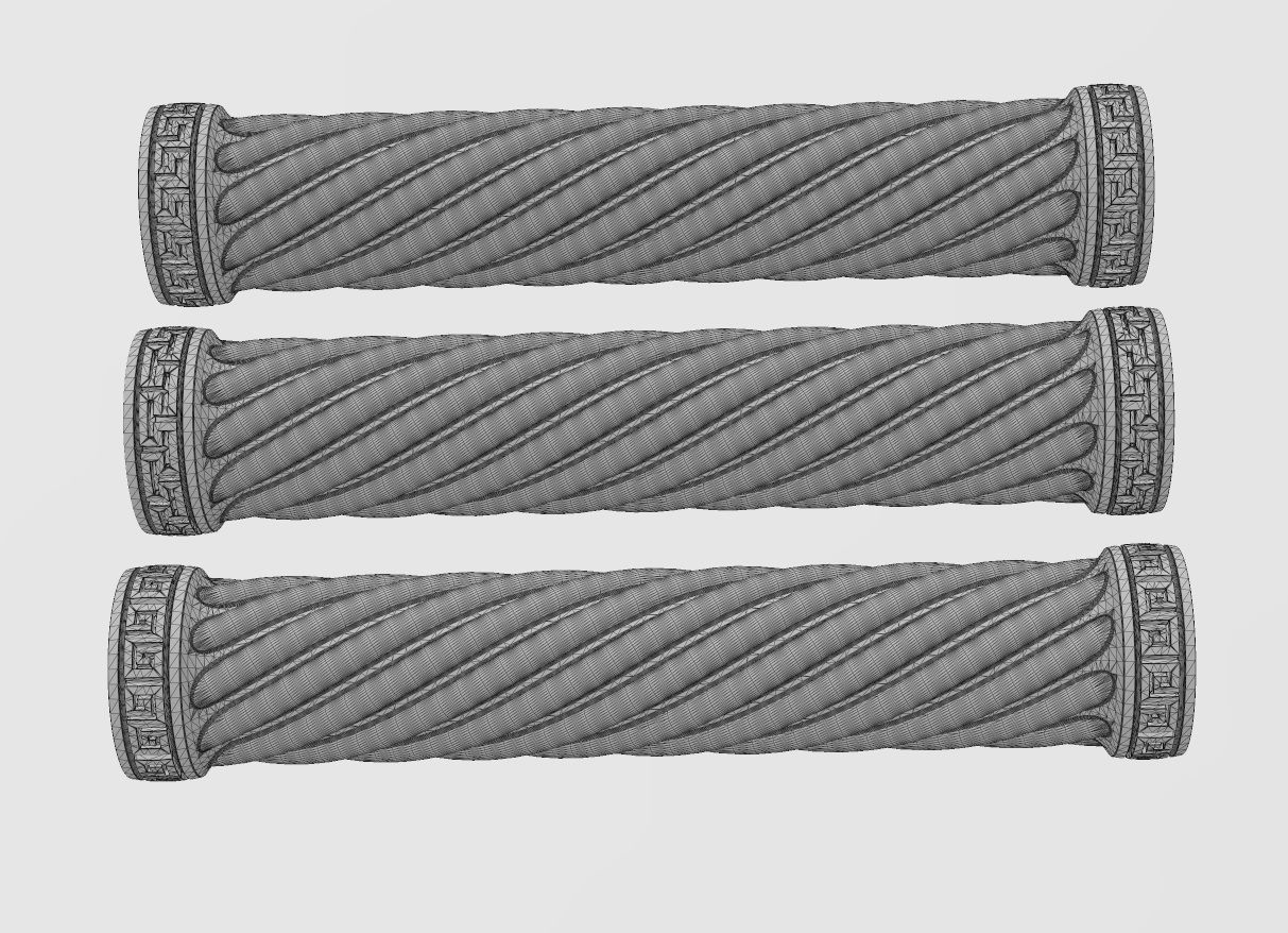 Spiral rope greek key model making miniature pillar columns 3D print model_19