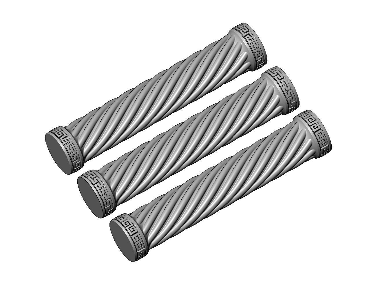 Spiral rope greek key model making miniature pillar columns 3D print model_3