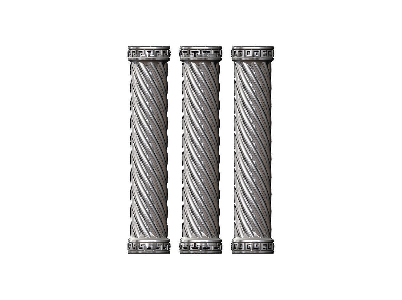 Spiral rope greek key model making miniature pillar columns 3D print model_11