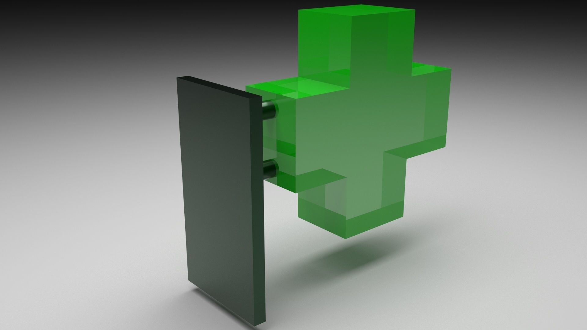 Pharmacy Sign Board 3D model_6