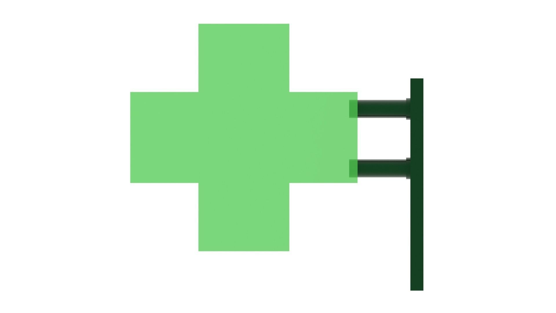 Pharmacy Sign Board 3D model_18