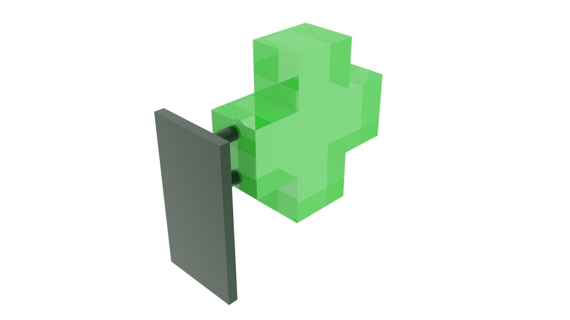 Pharmacy Sign Board 3D model_9