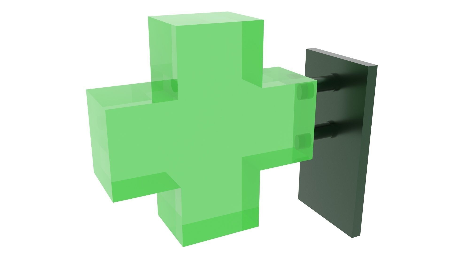 Pharmacy Sign Board 3D model_11