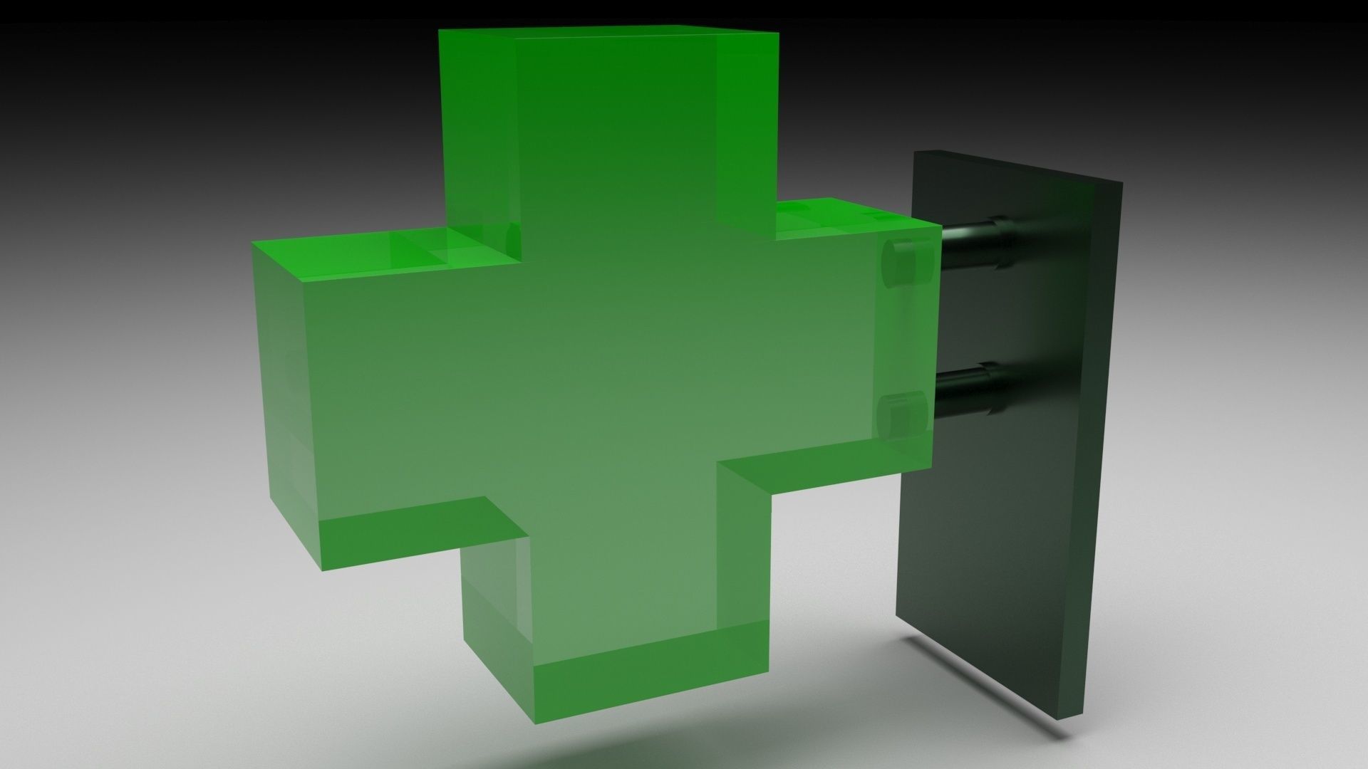 Pharmacy Sign Board 3D model_2