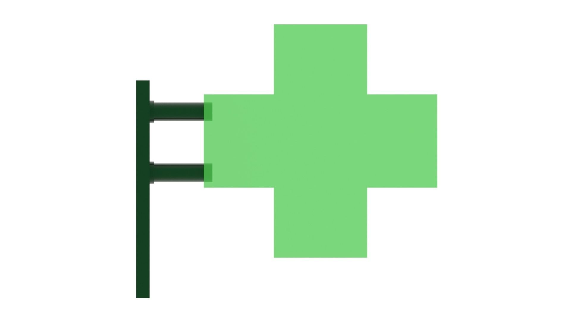 Pharmacy Sign Board 3D model_15