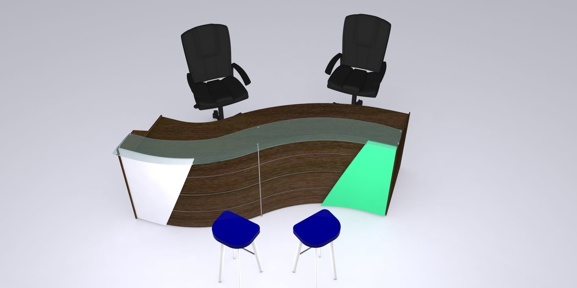 Reception Counter Design 3D model_3