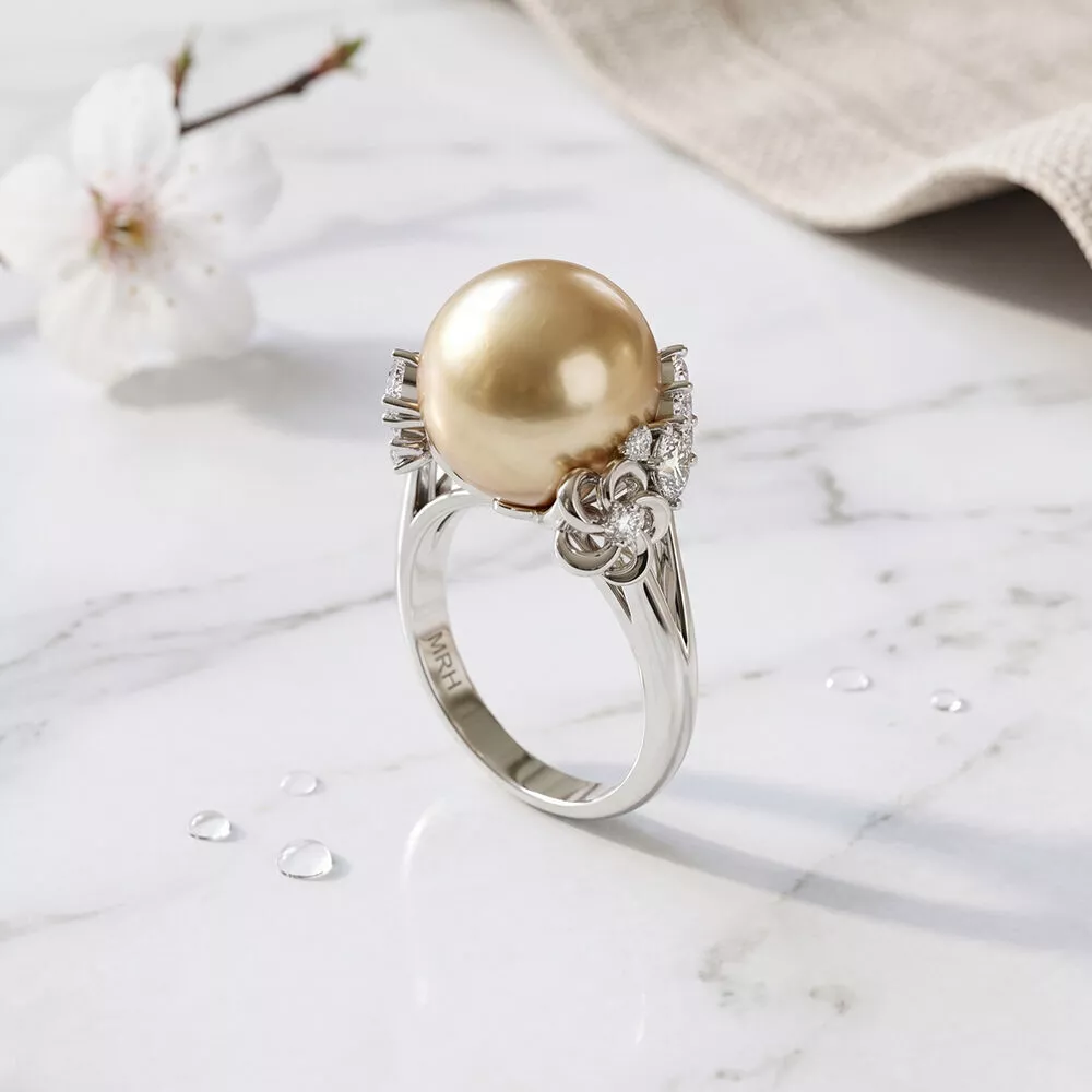 pearl ring 3D print model