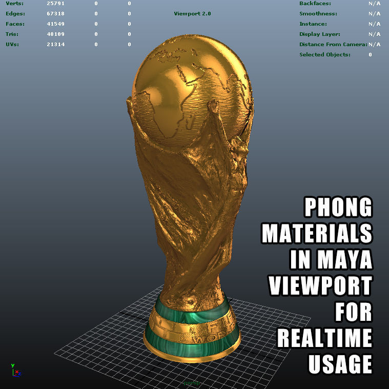 FIFA World Cup Trophy - Low Res Low-poly 3D model_16