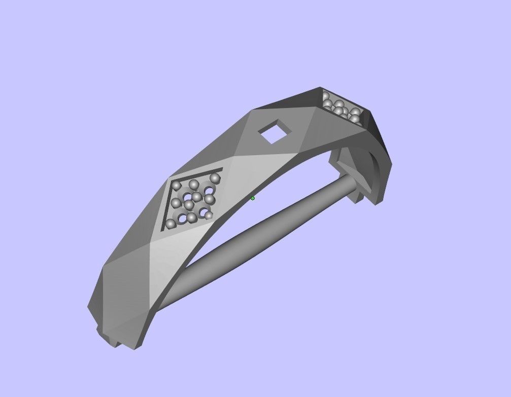 Womens Two piece solitaire ring 3D print model_2