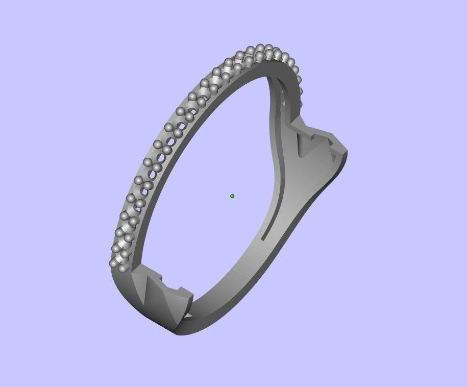 Womens Two piece solitaire ring 3D print model_1