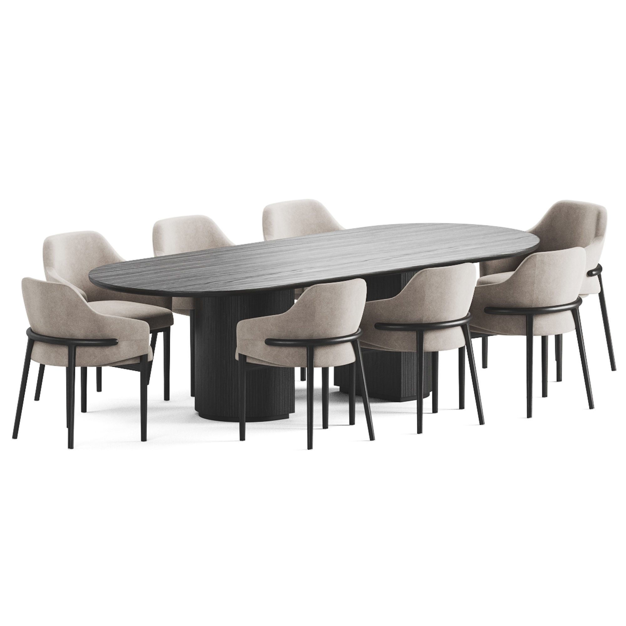 Dining Set 01 3D model_3