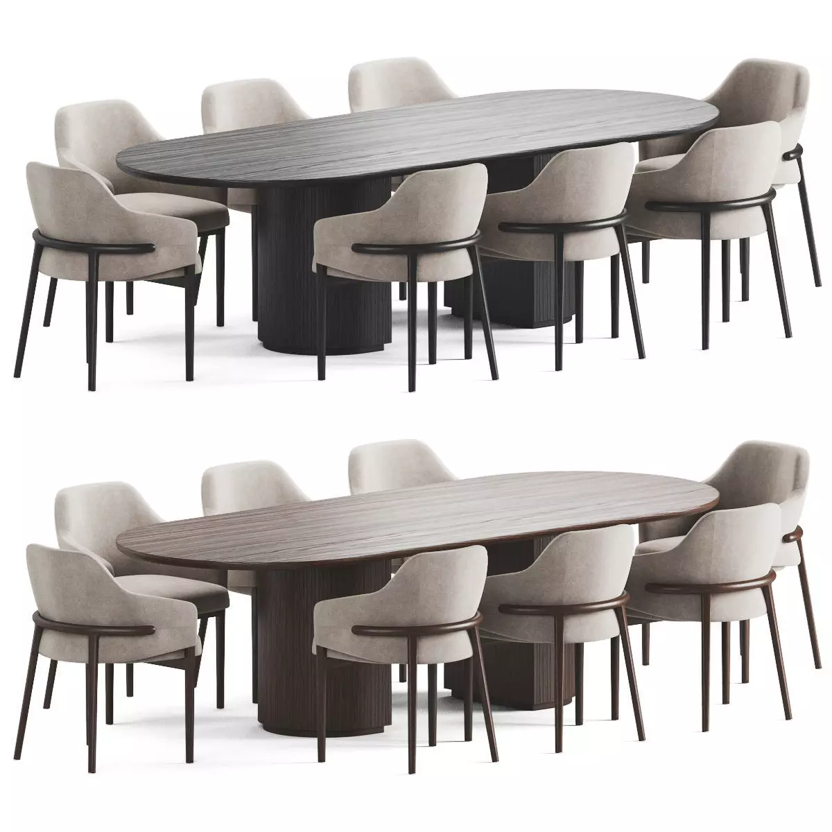 Dining Set 01 3D model_0