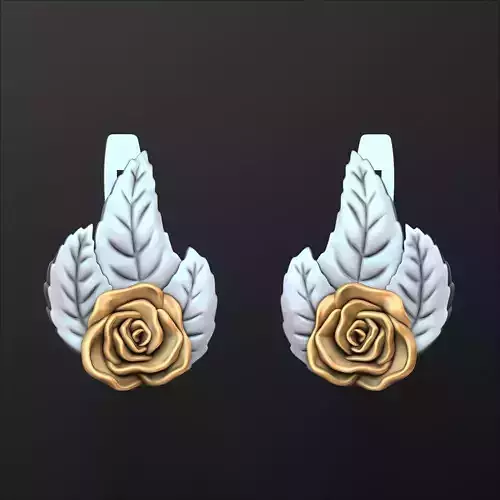 Rose Earrings 3D print model