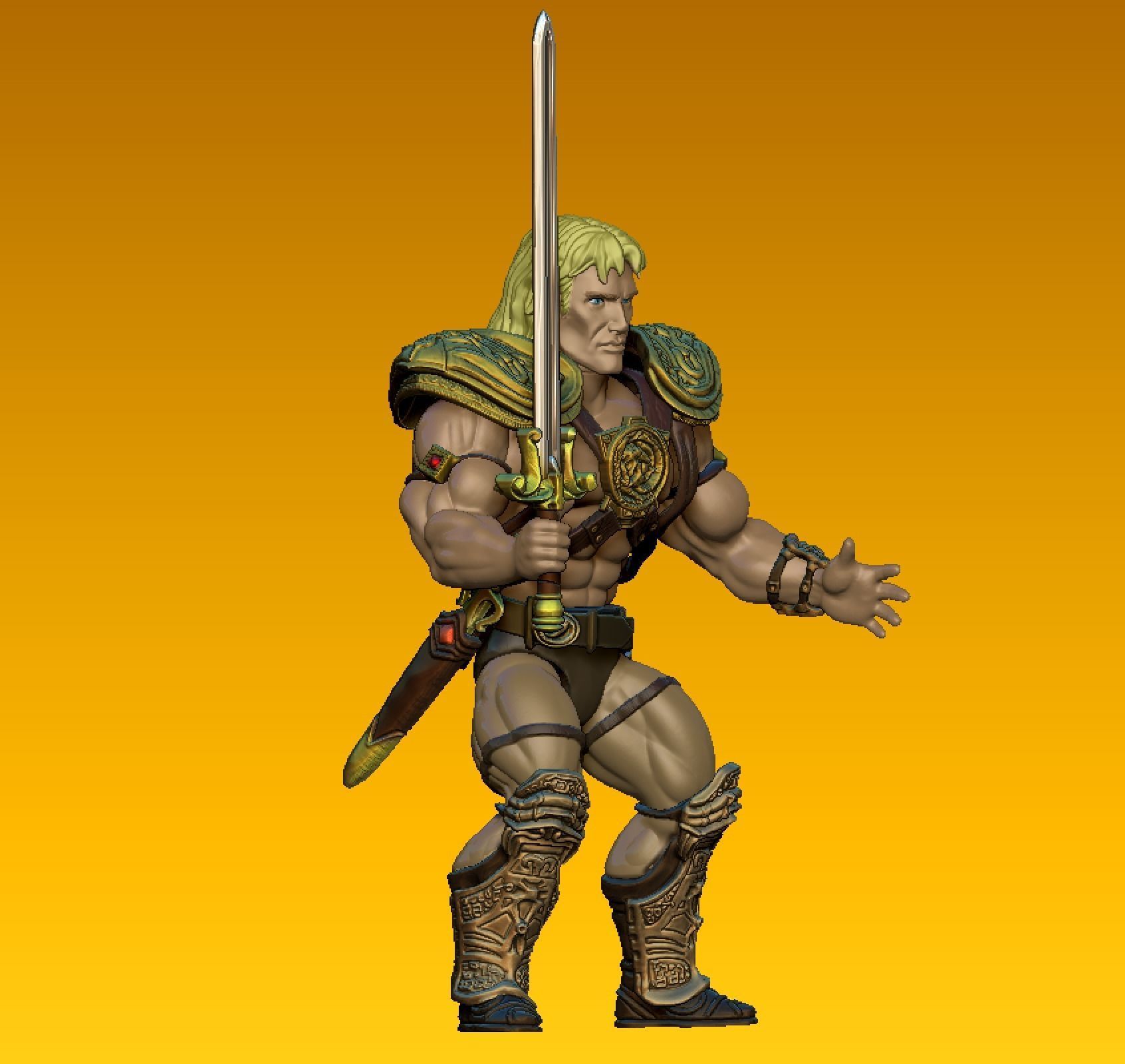HEMAN  -  Dolph Lundgren - Masters of the Universe 1987 FILM 3D print model_6