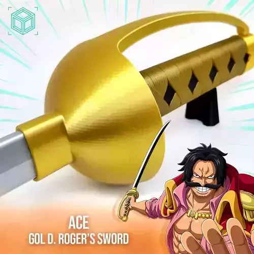 Ace - Gol D Roger Sword - One Piece 3D print model