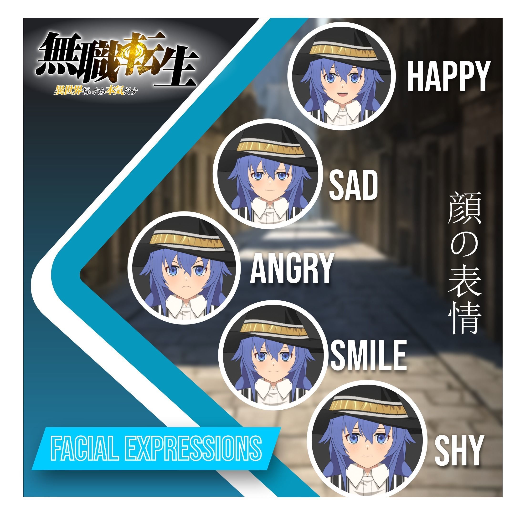 Roxy - Rigged Model Character for VRChat Low-poly 3D model_1