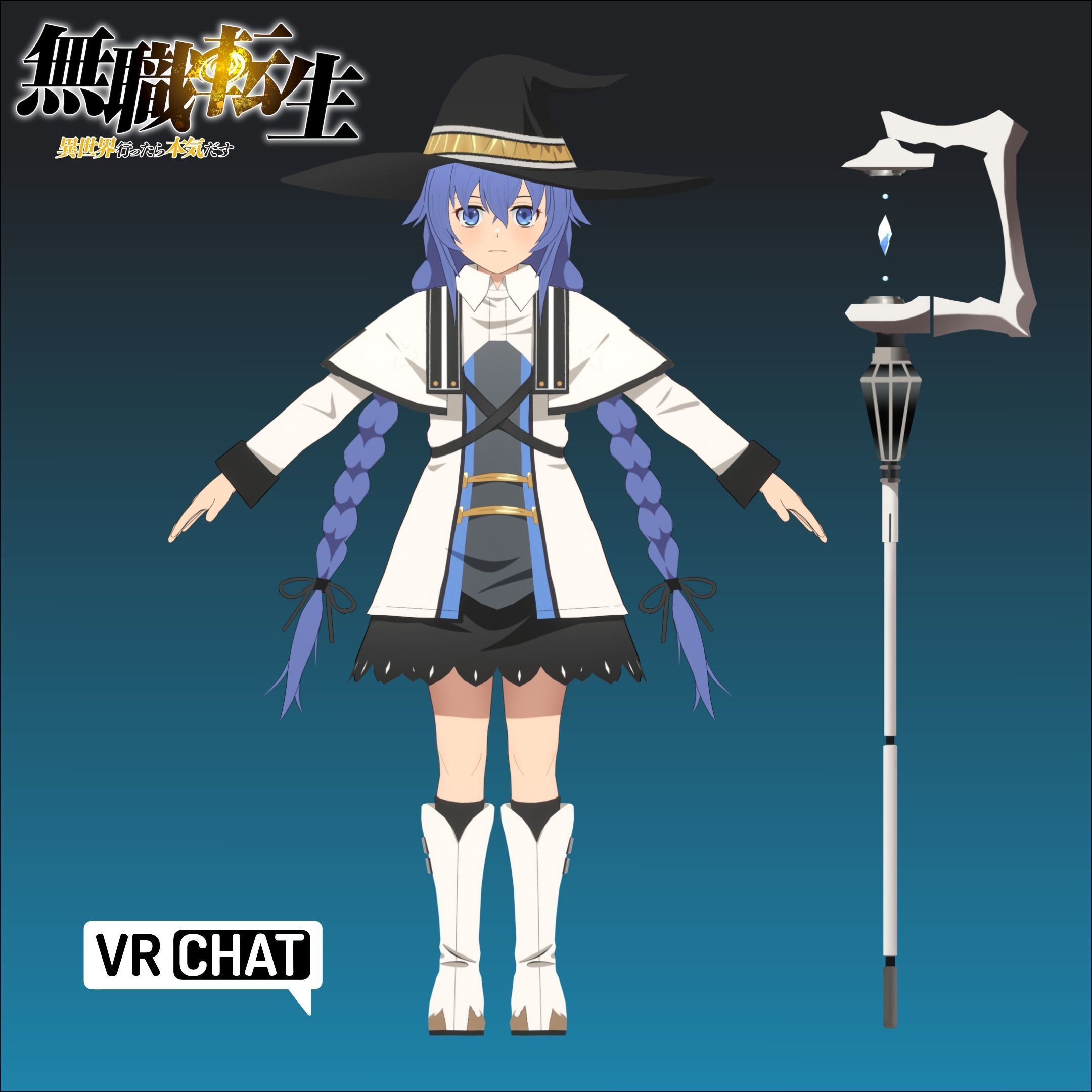 Roxy - Rigged Model Character for VRChat Low-poly 3D model_4