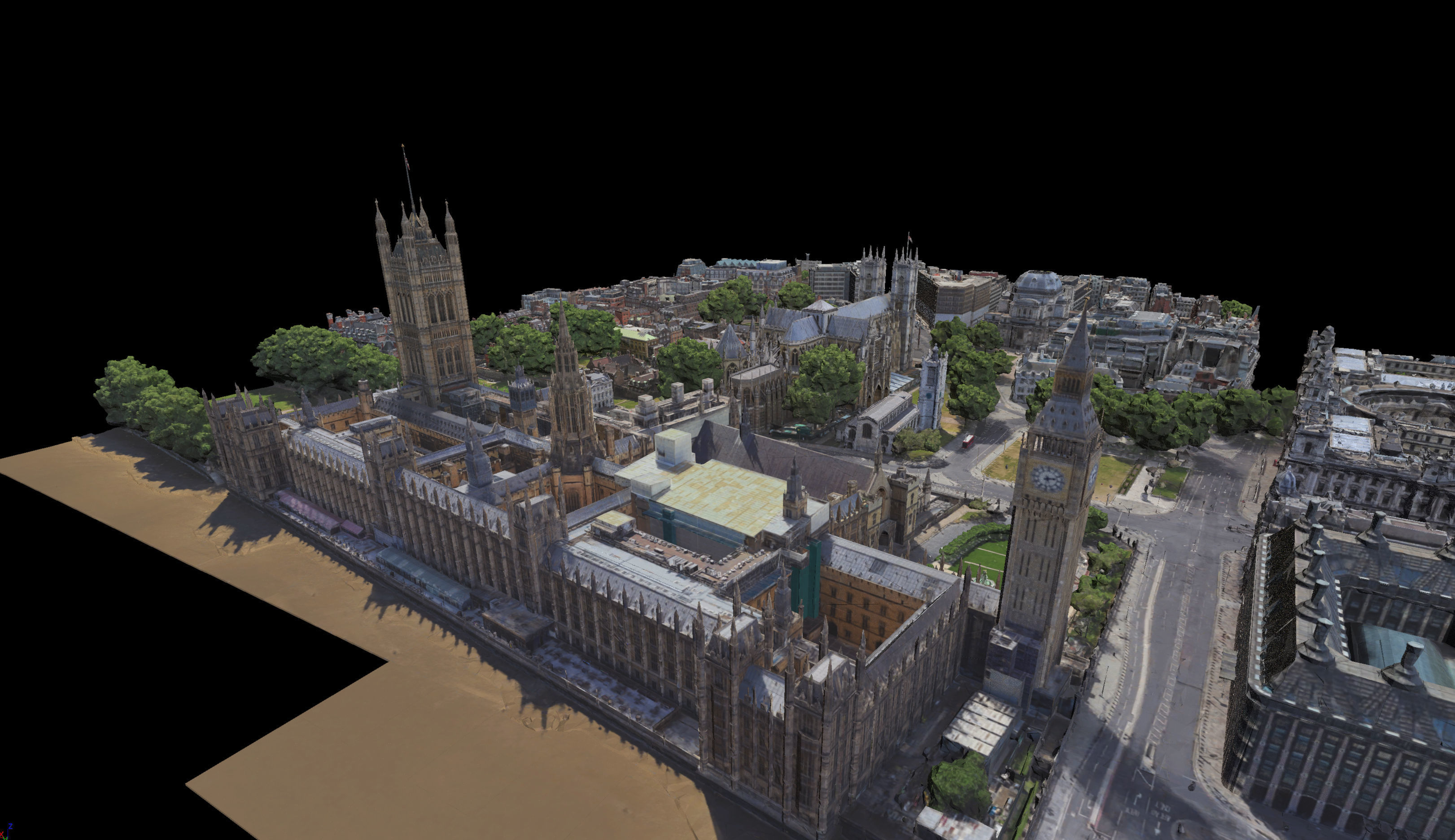 Westminster Abbey and Big Ben 3D Scan 3D model_3