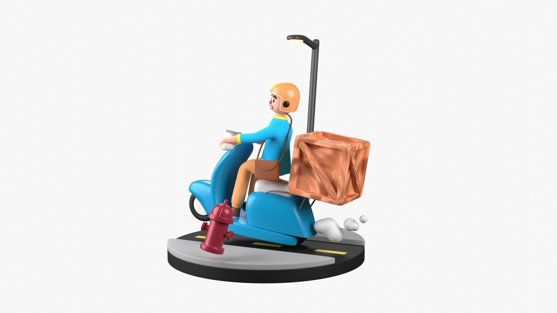 Courier Delivery 3D model_6