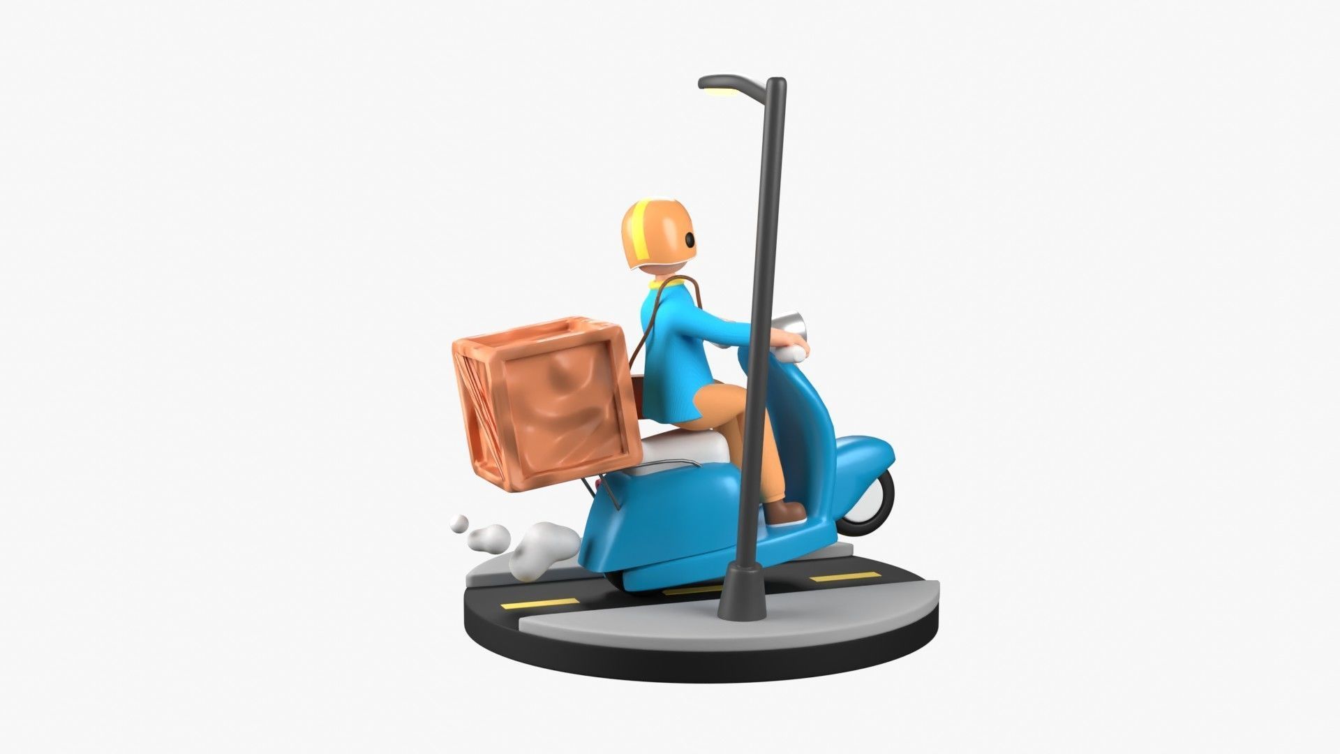 Courier Delivery 3D model_13