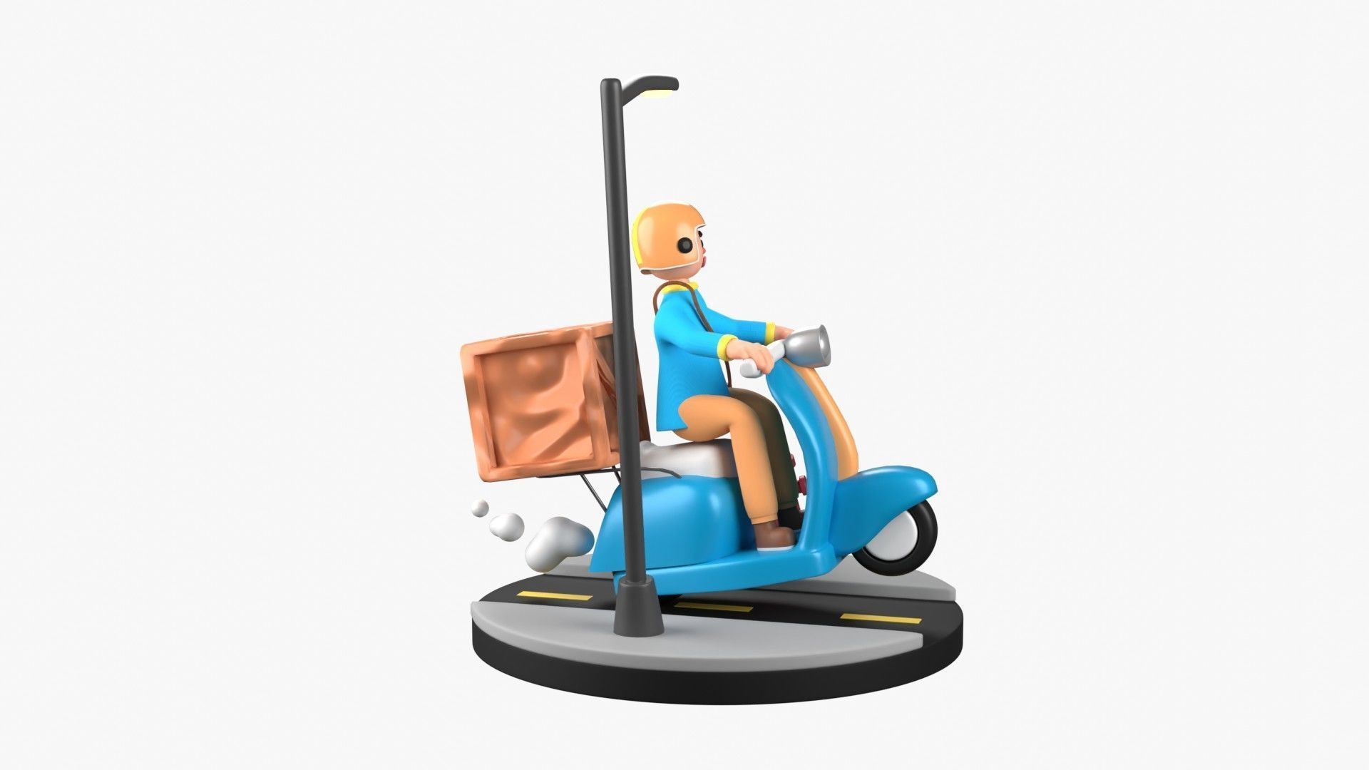 Courier Delivery 3D model_15