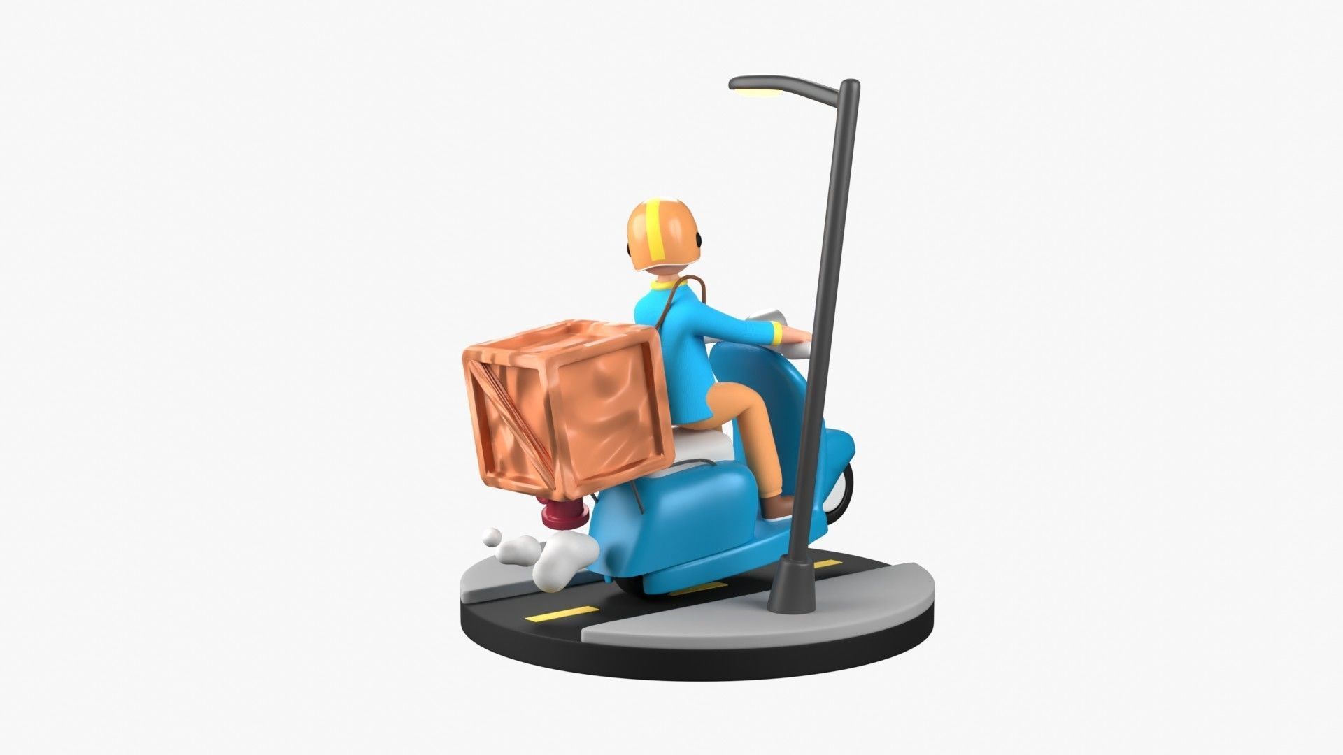 Courier Delivery 3D model_12