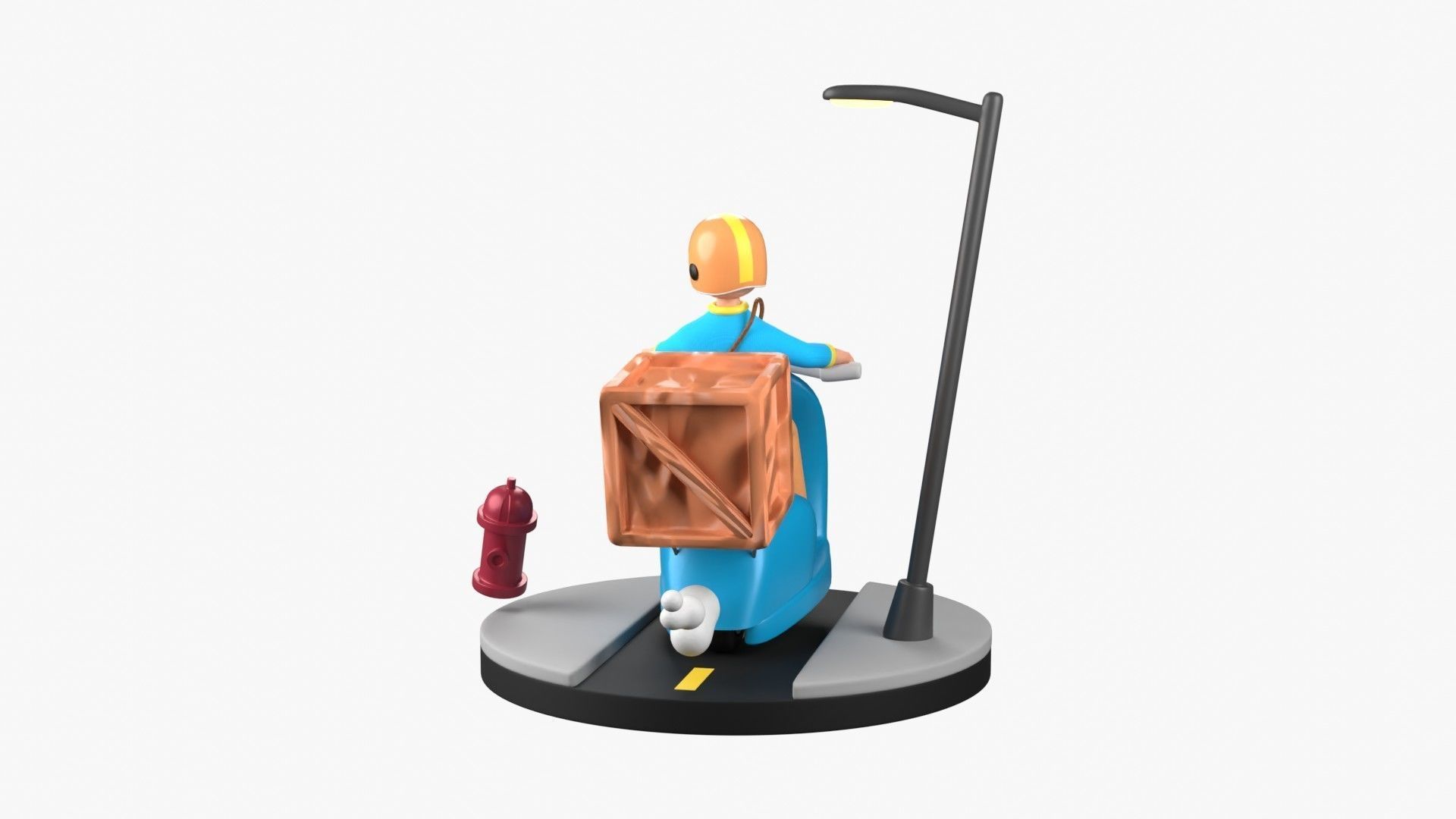 Courier Delivery 3D model_10