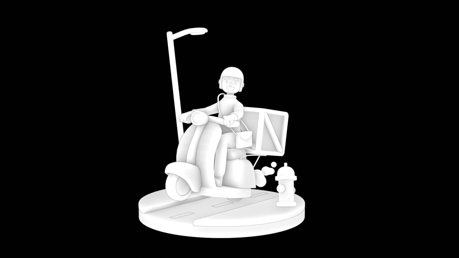 Courier Delivery 3D model_3