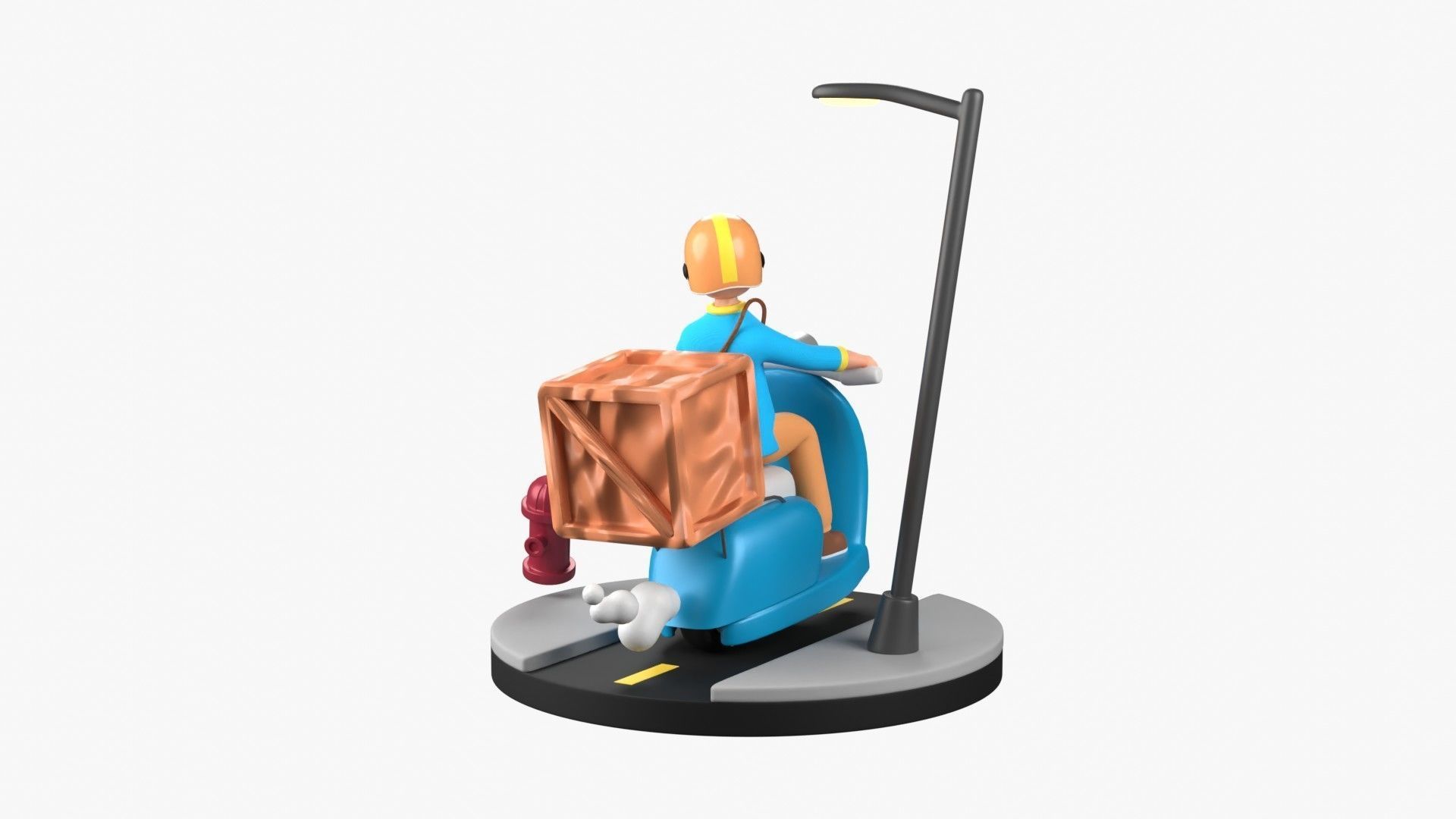 Courier Delivery 3D model_11