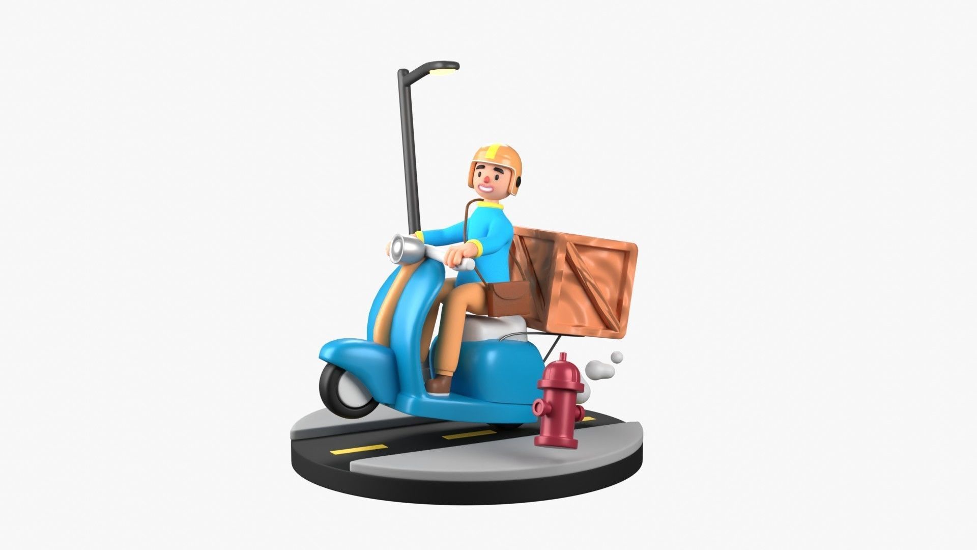 Courier Delivery 3D model_2