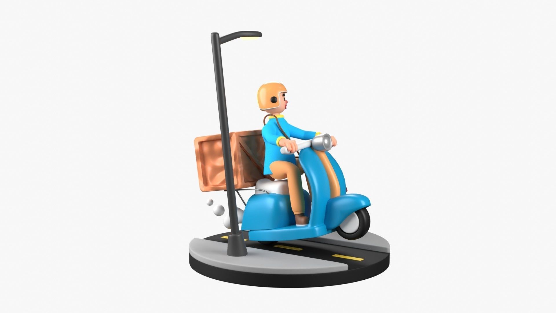 Courier Delivery 3D model_16