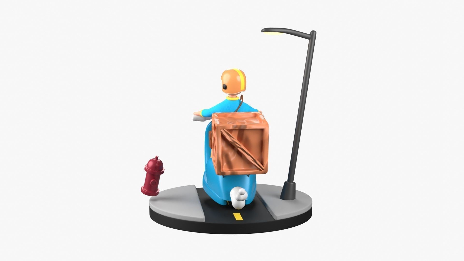 Courier Delivery 3D model_9