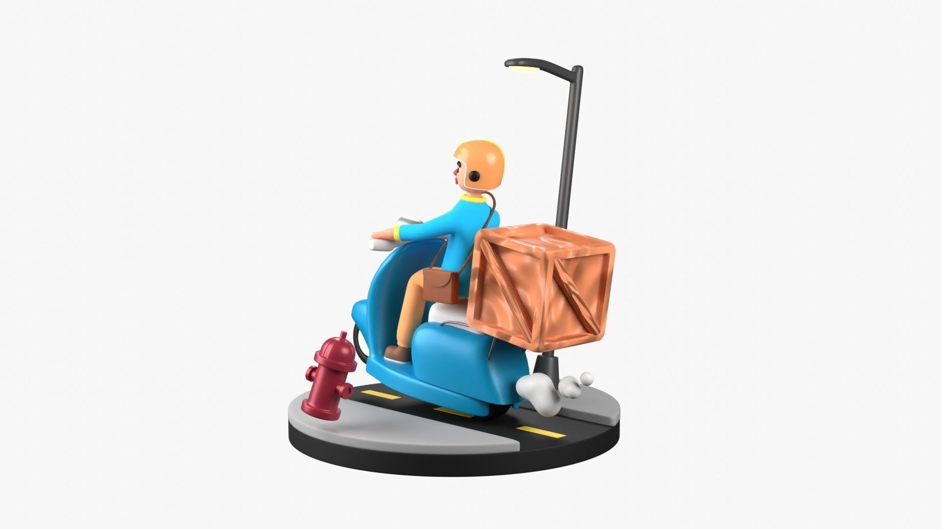 Courier Delivery 3D model_7