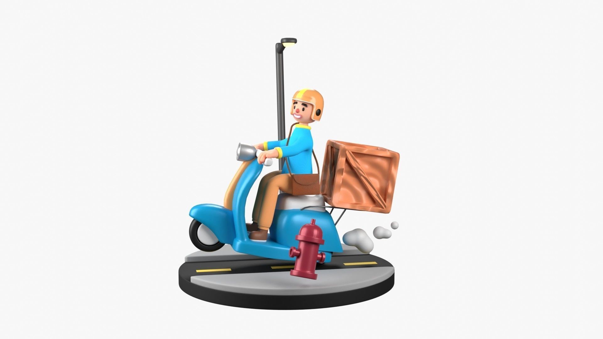 Courier Delivery 3D model_4