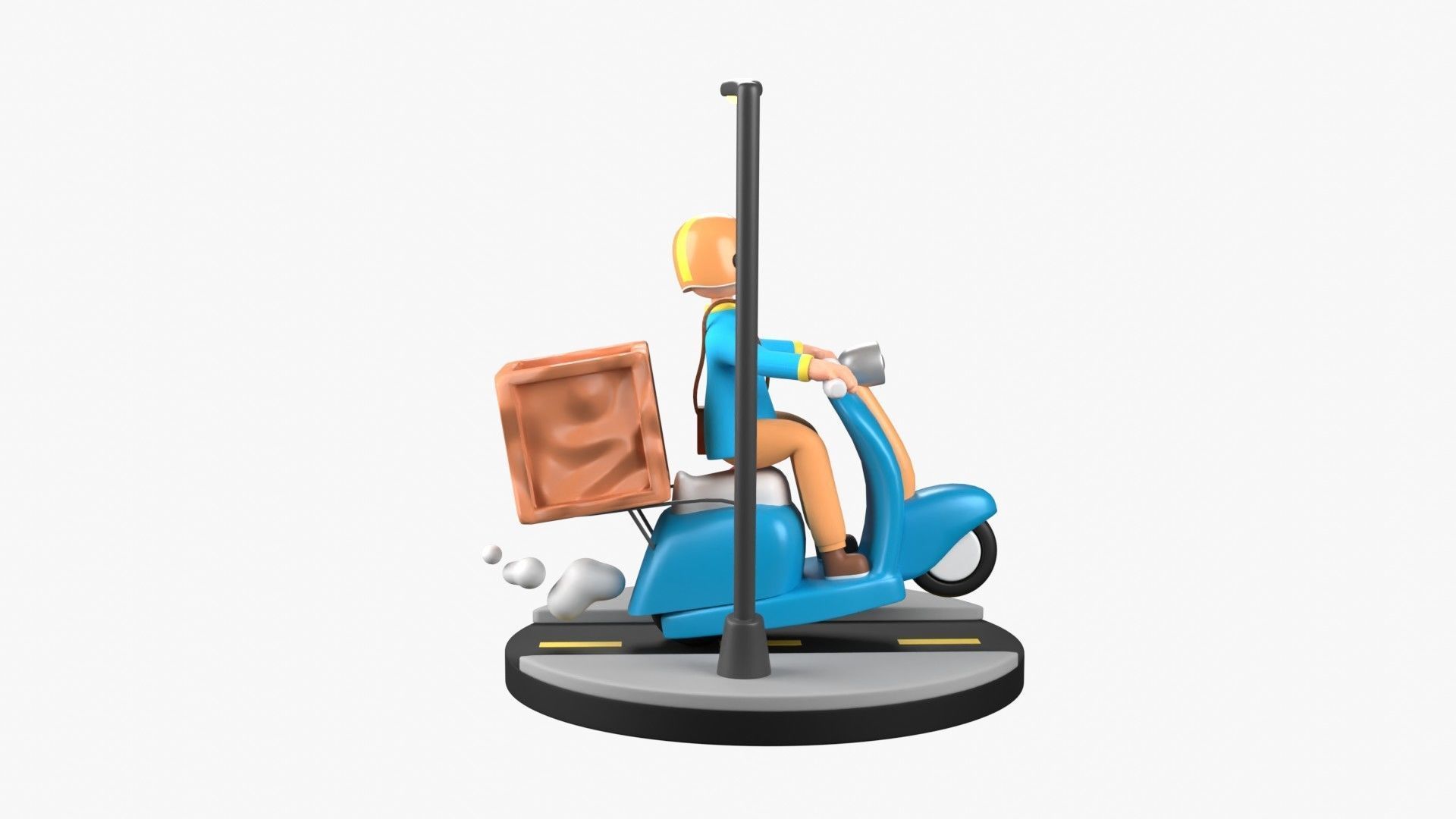 Courier Delivery 3D model_14