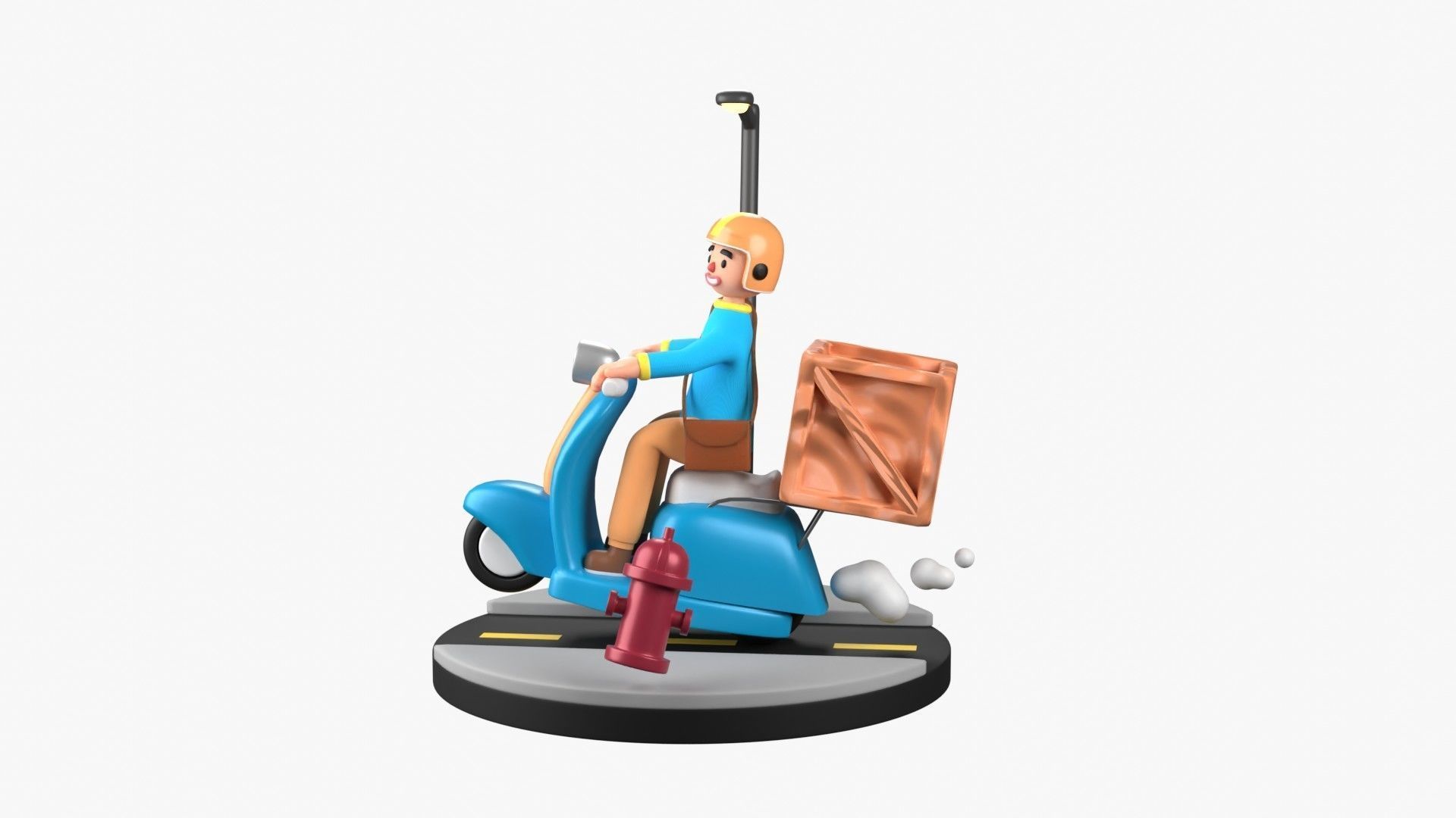 Courier Delivery 3D model_5