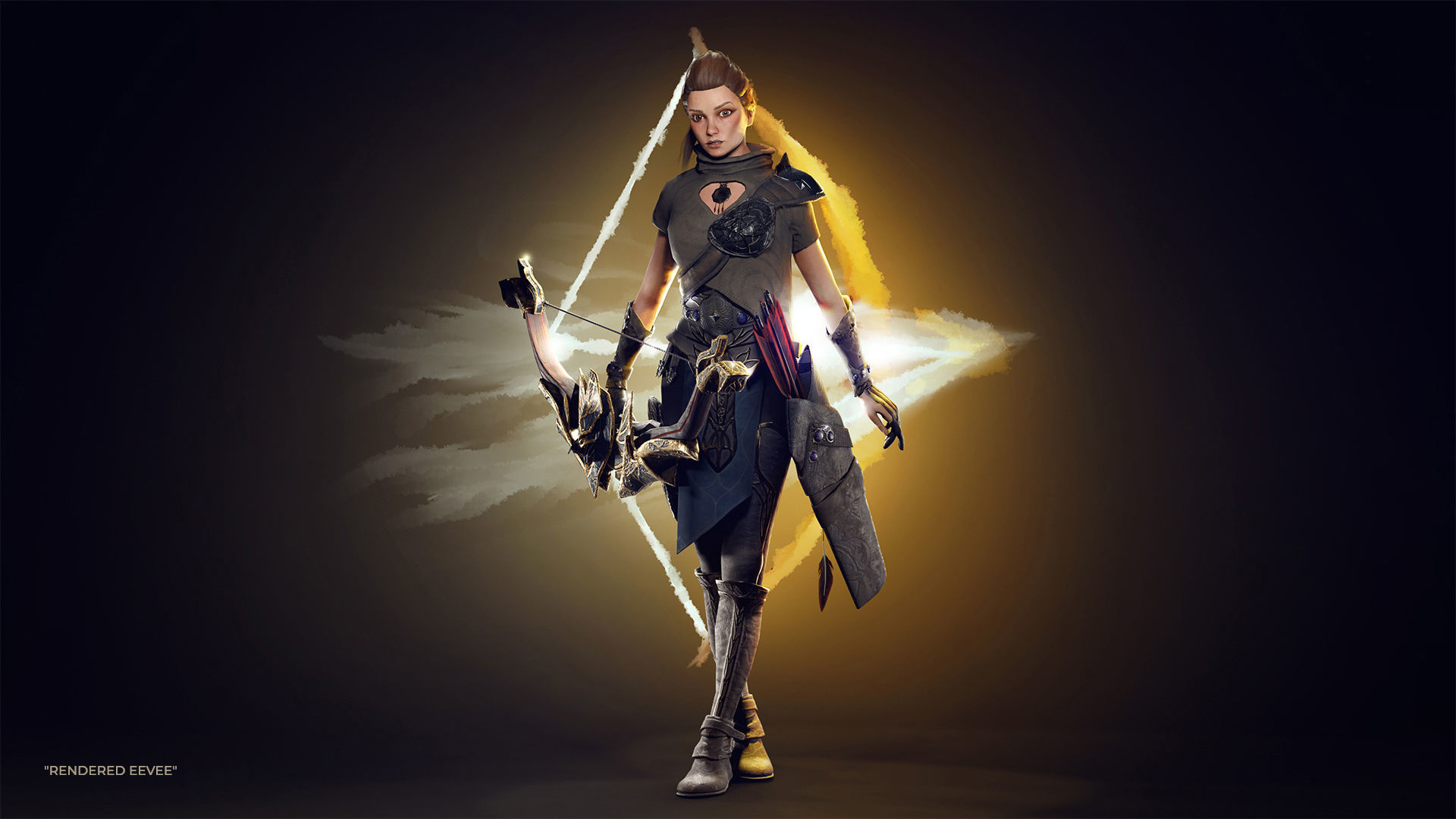 Modular Female Warrior Characters Pack1 Low-poly 3D model_16