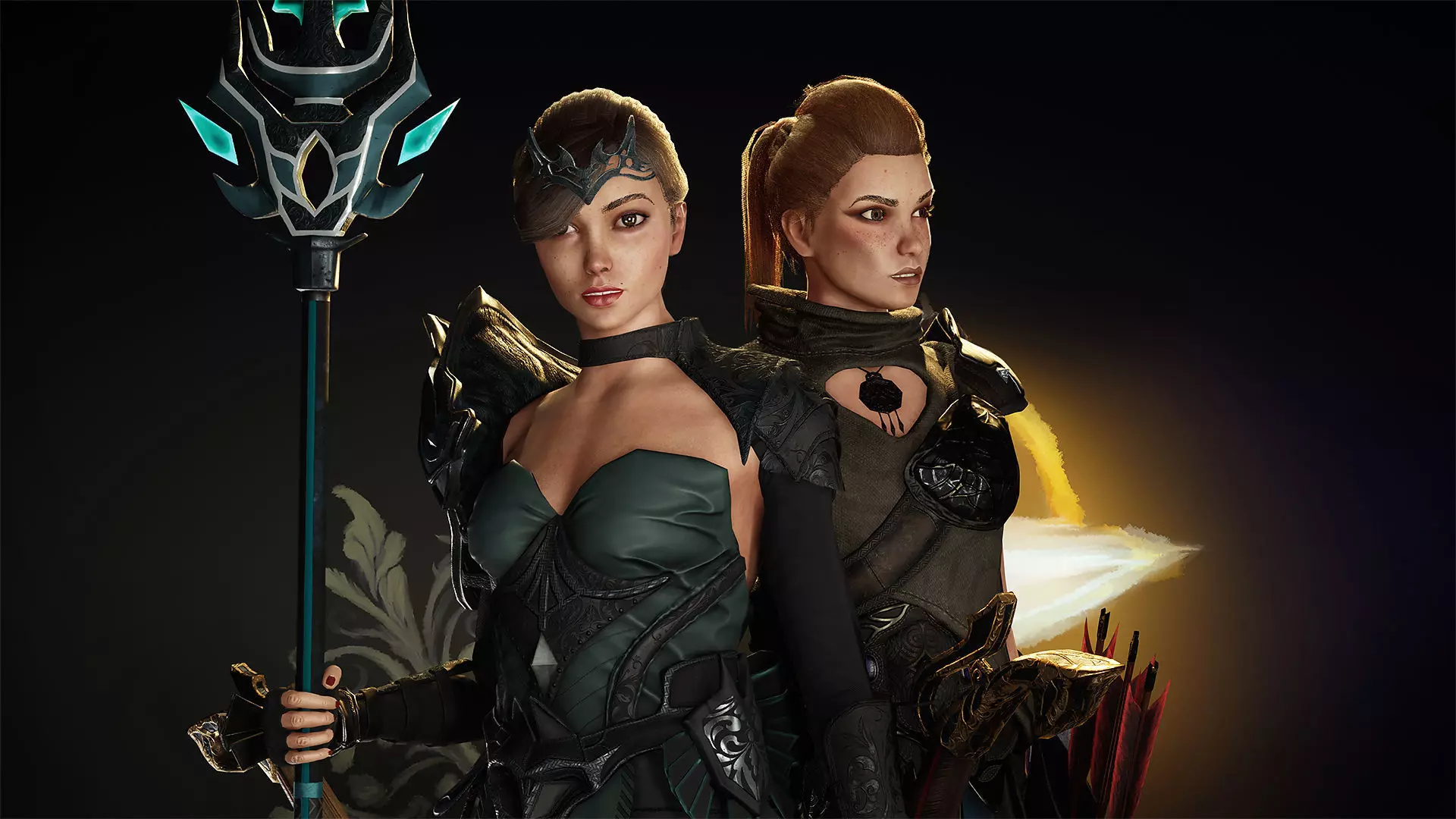 Modular Female Warrior Characters Pack1 Low-poly 3D model_0